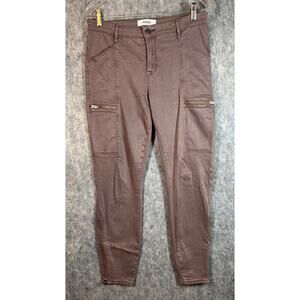 Pistola Hannah Skinny Ankle Zip Cargo Pocket Brown Pants Size 29 Stretch Comfy